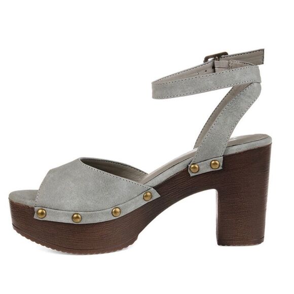 JOURNEE COLLECTION LORICA PLATFORM SANDAL in GREEN - Picture 9 of 13